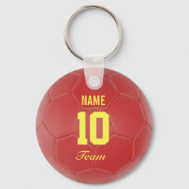 Llavero Nombre personalizado de la pelota de fútbol de equ