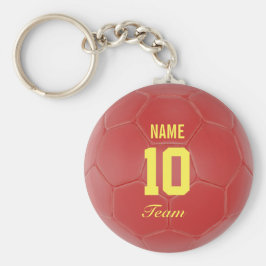 Llavero Nombre personalizado de la pelota de fútbol de equ