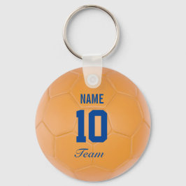 Llavero Nombre personalizado de la pelota de fútbol del eq