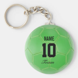 Llavero Nombre personalizado de la pelota de fútbol del eq