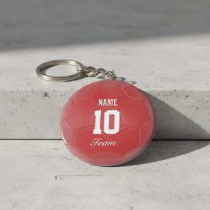 Llavero Nombre personalizado de la pelota de fútbol del eq
