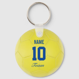 Llavero Nombre personalizado de la pelota de fútbol del eq