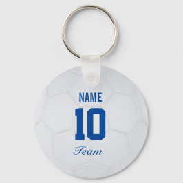 Llavero Nombre personalizado de la pelota de fútbol del eq