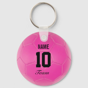 Llavero Nombre personalizado de la pelota de fútbol del eq