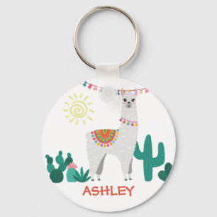 Llavero nombre personalizado de llama