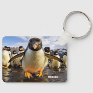 Llavero Nombre personalizado de los pingüinos de Guay