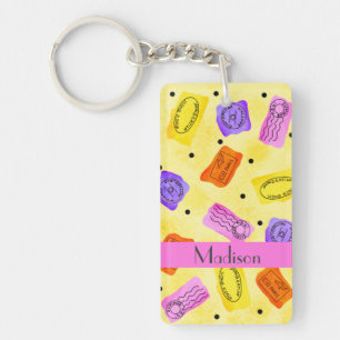 Llavero Nombre personalizado de los sellos de pasaporte am