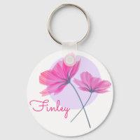 Nombre personalizado de Moda de flores rosas peque