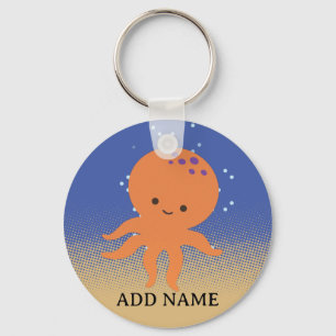 Llavero Nombre personalizado de Personalizado de pulpo de