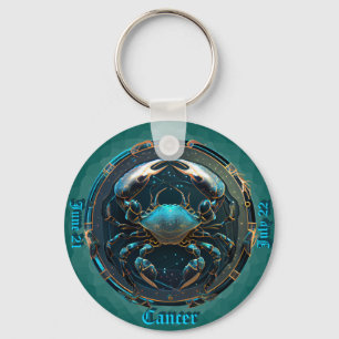 Llavero NOMBRE personalizado del cáncer de zodiaco, FECHA