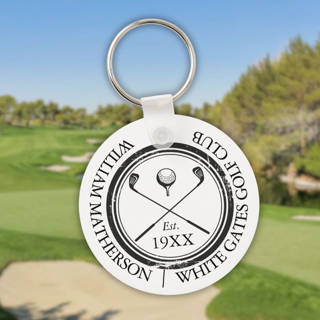 Llavero Nombre personalizado del club de golf clásico (Personalized Classic Golf Club Name Keychain)