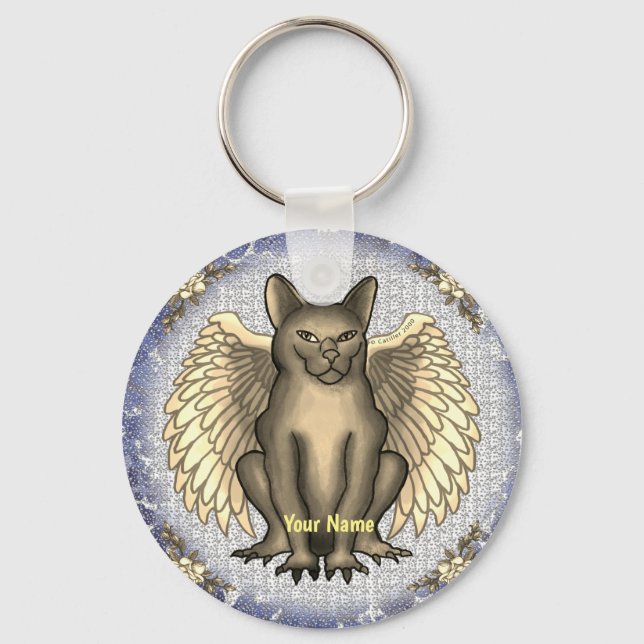 Llavero Nombre personalizado del estilo de gargantas del g (Anverso)