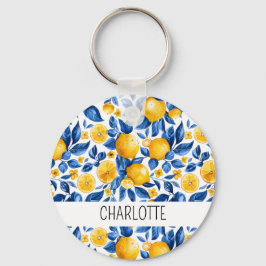 Llavero Nombre personalizado del fruto tropical del patrón