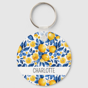 Llavero Nombre personalizado del fruto tropical del patrón