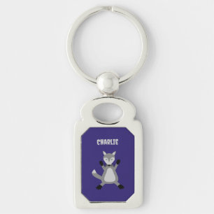 Llavero Nombre personalizado del lobo de trillado de Hallo
