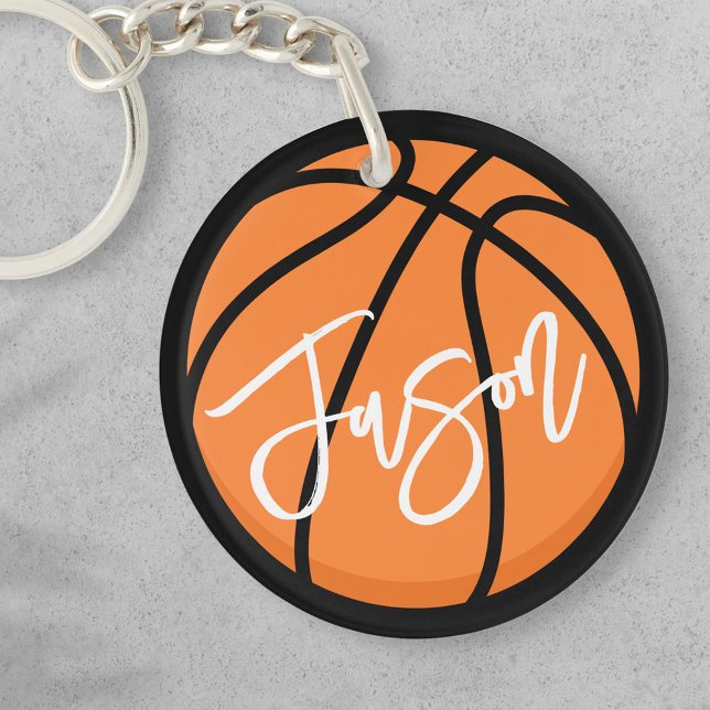 Llavero Nombre personalizado del naranja negro de balonces (Subido por el creador)