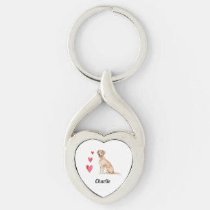 Llavero Nombre personalizado del perro recuperador de labr