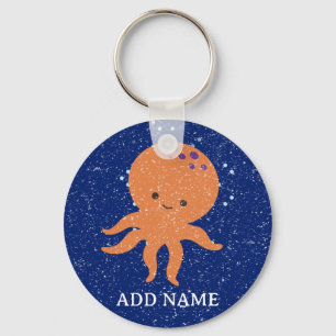 Llavero Nombre personalizado del Personalizado del pulpo d