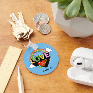Llavero Nombre personalizado "El amor es amor"