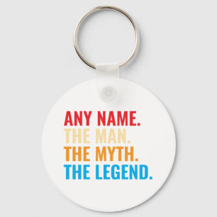 Llavero Nombre Personalizado El Hombre El Mito El Retro De