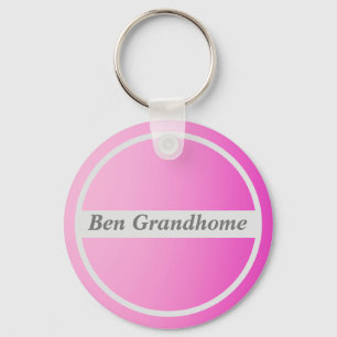 Llavero Nombre personalizado en degradado rosa