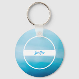 Llavero Nombre personalizado en gradiente azul