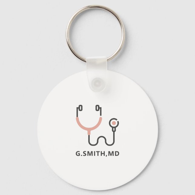 Llavero Nombre personalizado | Estetioscopio médico | Enfe (Anverso)