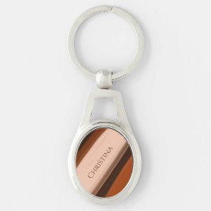 Llavero Nombre Personalizado Falso Madera Elegante
