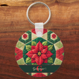 Llavero Nombre Personalizado Festividad Patchwork Floral P