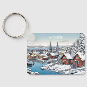 Llavero Nombre personalizado Finlandia Ilustracion de invi