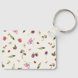 Llavero Nombre personalizado Floral Woodland Greenery Berr