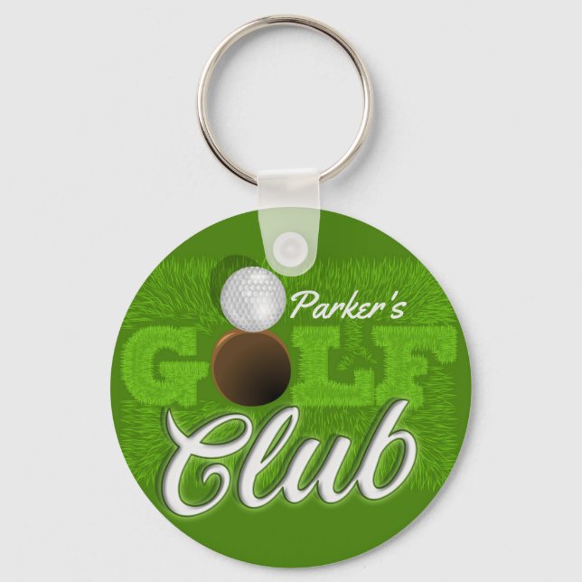 Llavero NOMBRE Personalizado Golf Green Golf Course Club (Anverso)