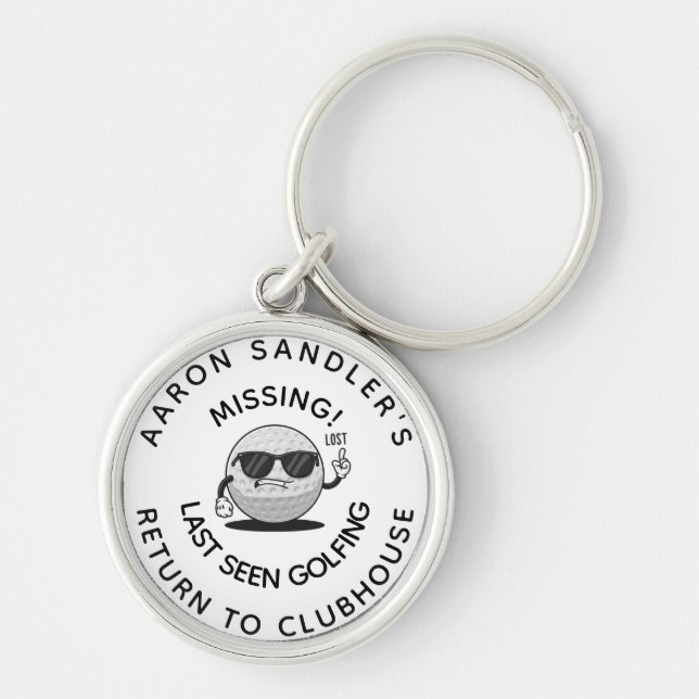 Llavero Nombre Personalizado Gracioso Perder Las Bolas De  (Frente)