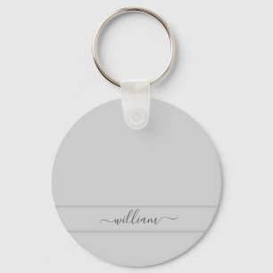 Llavero Nombre personalizado gris claro