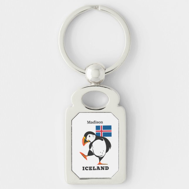 Llavero Nombre personalizado Islandia (Anverso)