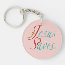 Llavero Nombre personalizado Jesús salva cita cristiana 