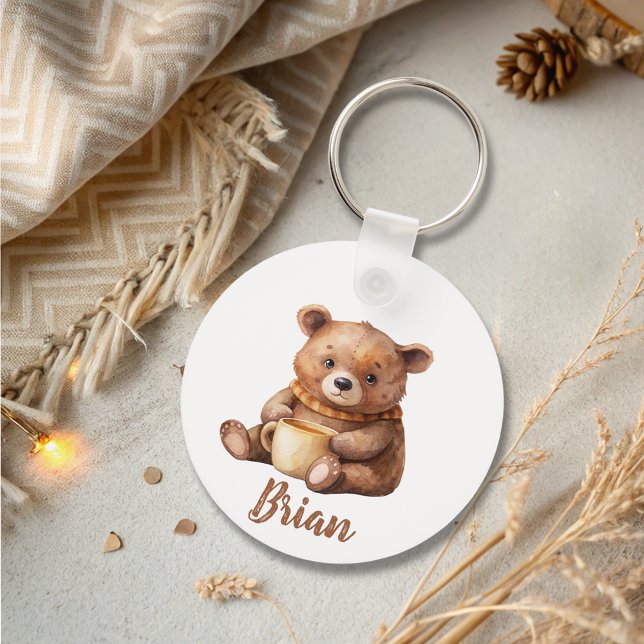 Llavero Nombre personalizado lindo oso de peluche (Subido por el creador)
