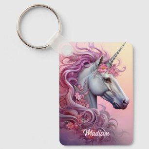 Llavero Nombre personalizado lindo unicornio