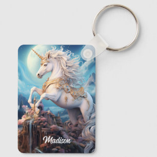 Llavero Nombre personalizado lindo unicornio