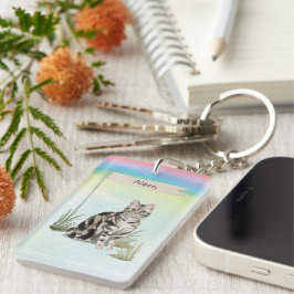 Llavero Nombre personalizado Mascota de pelo corto america