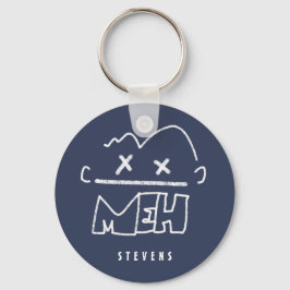 Llavero Nombre personalizado Meh Funny Face Emoji