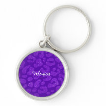 Nombre personalizado moderno elegante purpura con 