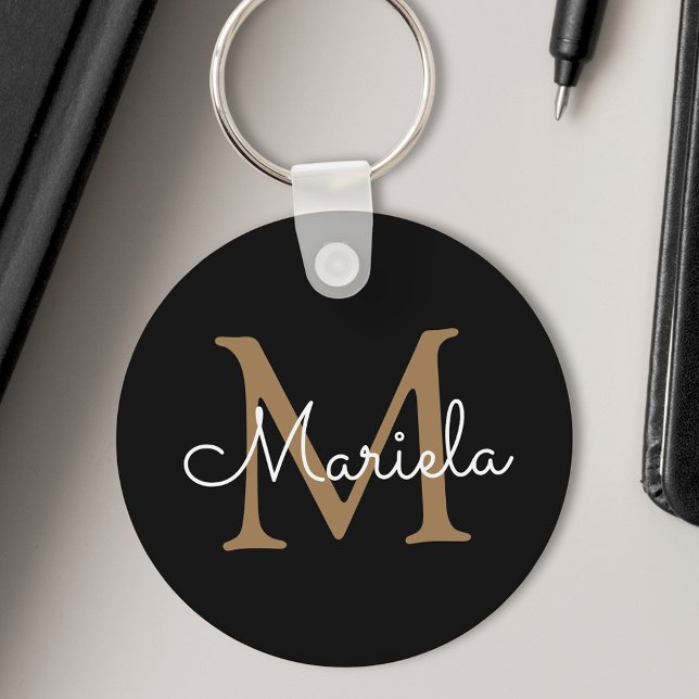 Llavero Nombre personalizado Monograma Bonito manuscrito n (Subido por el creador)