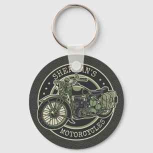 Llavero NOMBRE personalizado motociclista retro militar