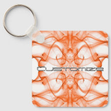 Nombre personalizado Naranja Humo Simétrico Blanco