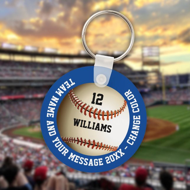 Llavero Nombre personalizado Número de equipo Nombre de eq (Custom Name Number Team Name Baseball Keychain)