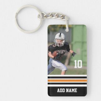 Llavero Nombre personalizado Número de foto Jersey Negro