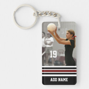 Llavero Nombre personalizado Número de foto Voleibol Jers