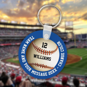 Llavero Nombre personalizado Número Equipo Nombre Béisbol