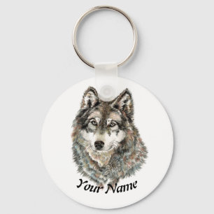 Llavero Nombre personalizado o acuarela de texto Animal